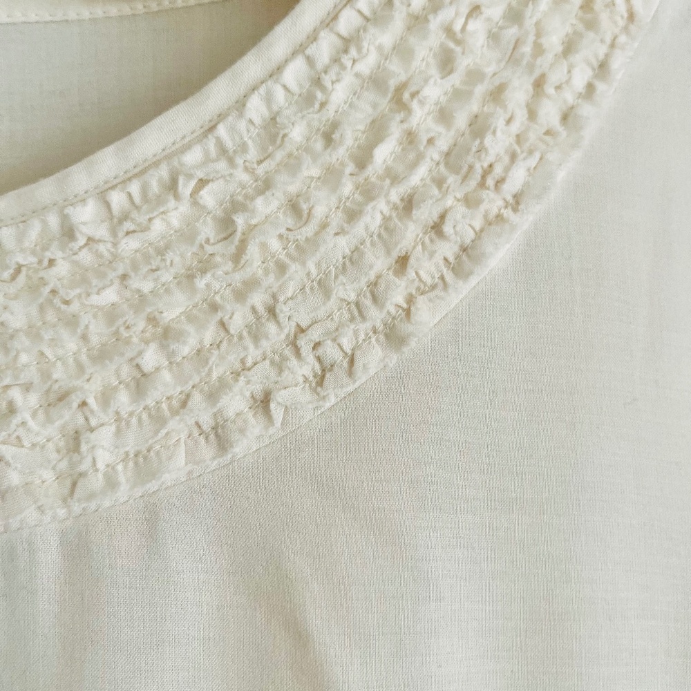 Orvis Cream Dressy Sleeveless Suit Blouse Sz XL (runs large)